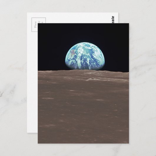 Aarde van de maan briefkaart (Voorkant / Achterkant)