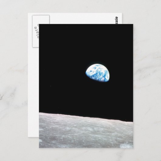 Aarde van de maan briefkaart (Voorkant / Achterkant)