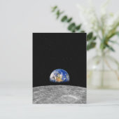 Aarde van de planeet over Moon Briefkaart (Staand voorkant)