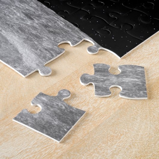 Aarde van de planeet over Moon Legpuzzel (Zijkant)