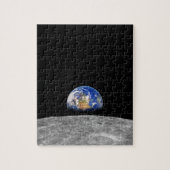 Aarde van de planeet over Moon Legpuzzel (Verticaal)