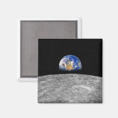 Aarde van de planeet over Moon Magneet (Voorkant / Achterkant)