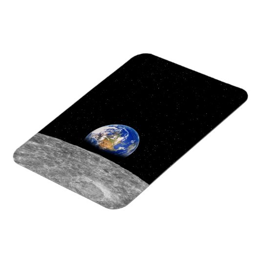 Aarde van de planeet over Moon Magneet (Linkerzijde)