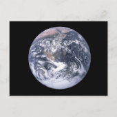 Aarde van de planeet vanaf dag van de ruimtevaart briefkaart (Voorkant)