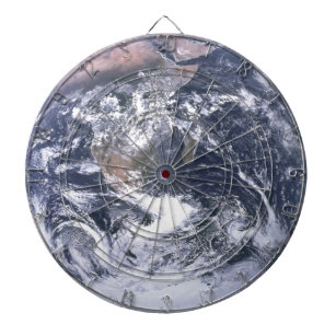 Aarde van de planeet vanaf dag van de ruimtevaart dartbord