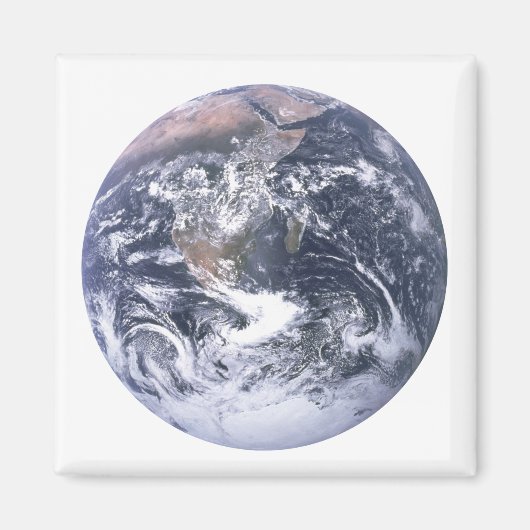 Aarde van de planeet vanaf dag van de ruimtevaart magneet (Voorkant)