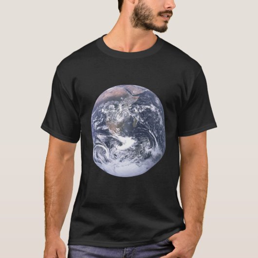 Aarde van de planeet vanaf dag van de ruimtevaart t-shirt (Voorkant)