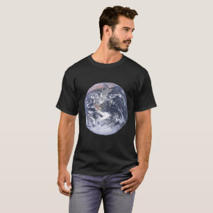 Aarde van de planeet vanaf dag van de ruimtevaart t-shirt