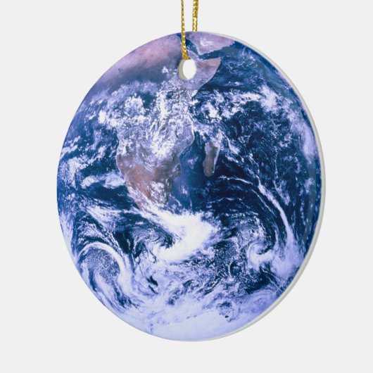 Aarde van de ruimteblauwe marmer keramisch ornament (Links)