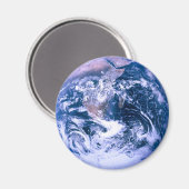 Aarde van de ruimteblauwe marmer magneet (Voorkant / Achterkant)