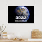 Aarde van het citaat van het Succes van de Ruimte  Poster (Keuken)