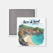 AARDE VAN HET HOGE GUADELOUPE MAGNEET (Voorkant / Achterkant)