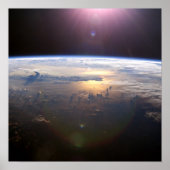 Aarde van planeet vanuit de ruimte poster (Voorkant)