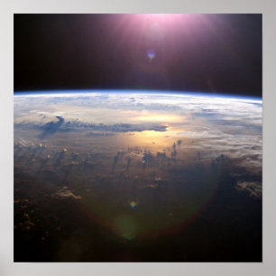 Aarde van planeet vanuit de ruimte poster