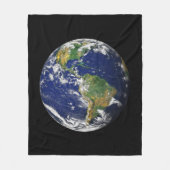 AARDE VAN RUIMTE Aangepaste foto's Vlieg Fleece Deken (Voorkant)