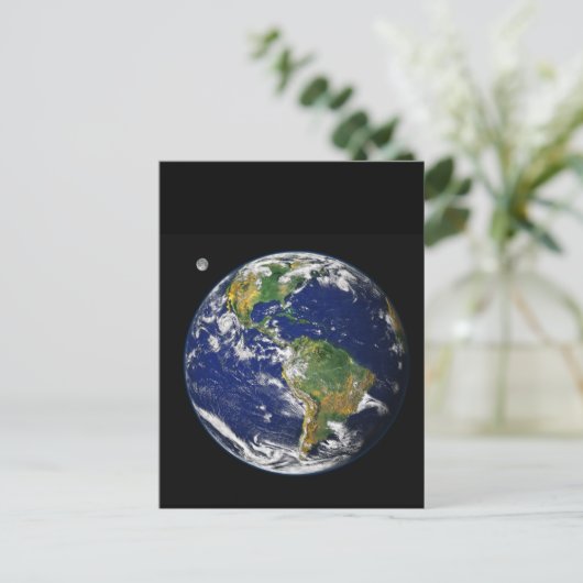 Aarde van ruimte briefkaart (Staand voorkant)