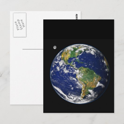 Aarde van ruimte briefkaart (Voorkant / Achterkant)
