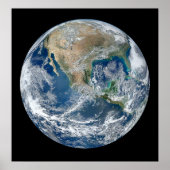 AARDE VAN RUIMTEPLANET Blue Marble 2012 Composite Poster (Voorkant)