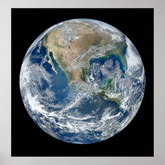 AARDE VAN RUIMTEPLANET Blue Marble 2012 Composite Poster (Voorkant)