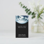 Aarde van ruimtetekaart visitekaartje (Staand voorkant)