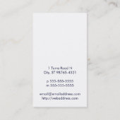 Aarde van ruimtetekaart visitekaartje (Achterkant)