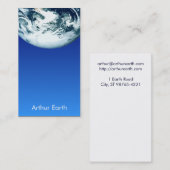 Aarde van ruimtetekaart visitekaartje (Voorkant / Achterkant)