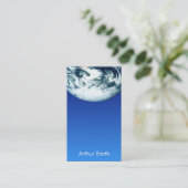 Aarde van ruimtetekaart visitekaartje (Staand voorkant)