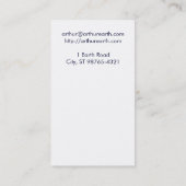 Aarde van ruimtetekaart visitekaartje (Achterkant)