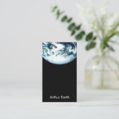 Aarde van ruimtetekaart visitekaartje (Staand voorkant)