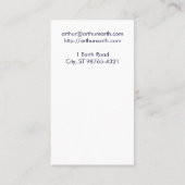 Aarde van ruimtetekaart visitekaartje (Achterkant)