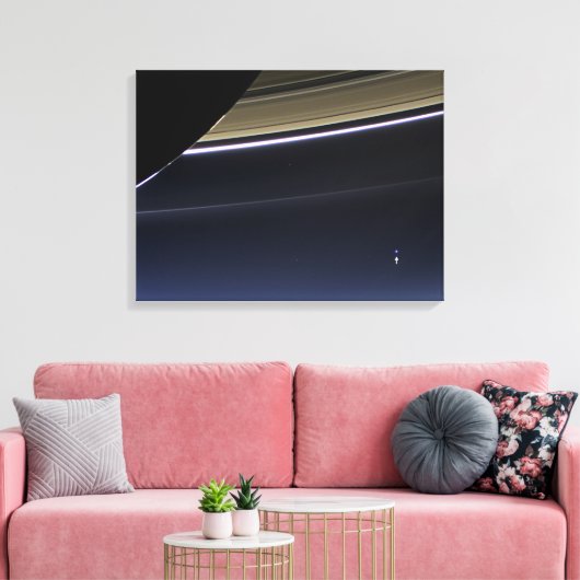 Aarde van Saturn Canvas Afdruk (Insitu (Woonkamer))