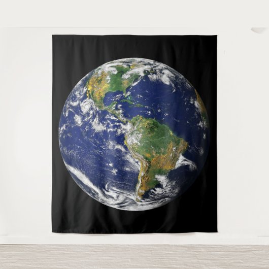 AARDE VAN SPACE Custom Polyester Tapestry Wandkleed (Voorkant)