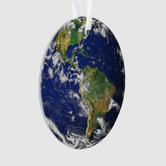 AARDE VANAF RUIMTE Aangepaste, acrylhechtende vers Ornament (voorkant)