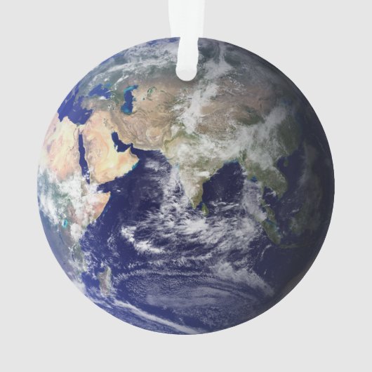 AARDE VANAF RUIMTE Aangepaste, acrylhechtende vers Ornament (achterkant)