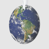 AARDE VANAF RUIMTE Aangepaste, acrylhechtende vers Ornament (voorkant)