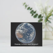 Aarde vanuit Artemis II Briefkaart (Staand voorkant)