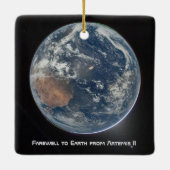 Aarde vanuit Artemis II Keramisch Ornament (Achterkant)