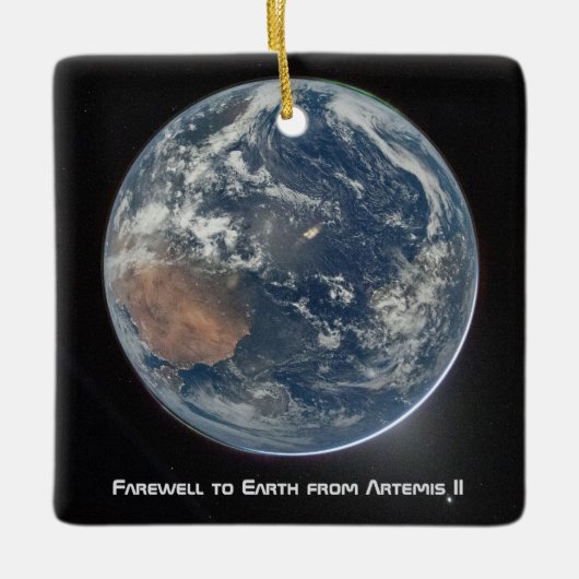 Aarde vanuit Artemis II Keramisch Ornament (Voorkant)