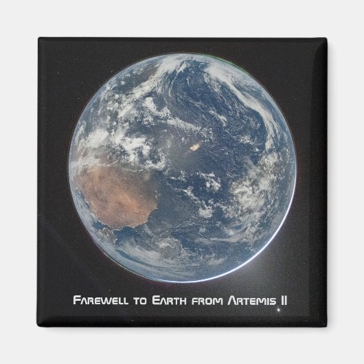 Aarde vanuit Artemis II Magneet (Voorkant)