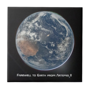 Aarde vanuit Artemis II Tegeltje