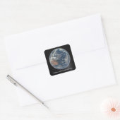 Aarde vanuit Artemis II Vierkante Sticker (Envelop)