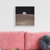 Aarde vanuit de Maan Canvas Afdruk (Insitu (Woonkamer))
