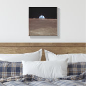 Aarde vanuit de Maan Canvas Afdruk (Insitu (Slaapkamer))