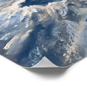 Aarde vanuit de maan - Impressionistische schilder Poster (Hoek)
