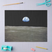 Aarde vanuit de Maan in de zwarte ruimte: Earthris Tissuepapier (Craft)