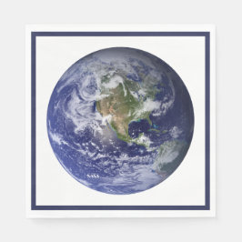 Aarde vanuit de ruimte, prachtig blauw marmer door servet