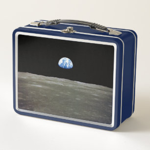 Aarde vanuit Maan in de zwarte ruimte: Earthrise