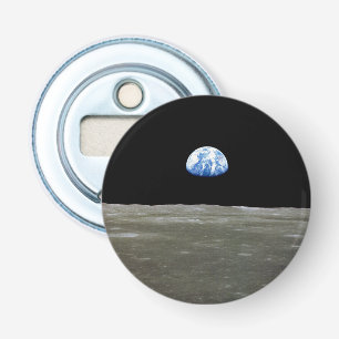 Aarde vanuit Maan in de zwarte ruimte: Earthrise Button Flesopener