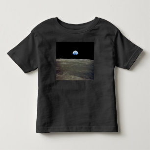 Aarde vanuit Maan in zwarte ruimte: Earthrise Kinder Shirts