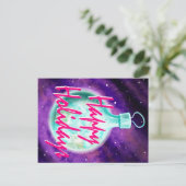 Aarde versiering Prettig eindejaar ansichtkaart Feestdagenkaart (Staand voorkant)